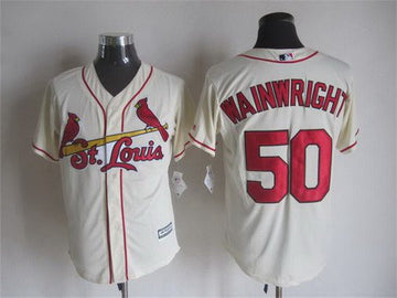 Adam Wainwright St. Louis Cardinals cream Alternate jersey