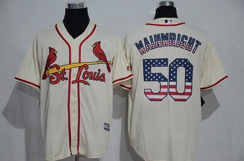 Adam Wainwright St. Louis Cardinals cream Fashion jersey