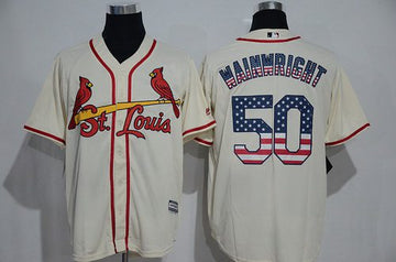 Adam Wainwright St. Louis Cardinals cream Fashion jersey