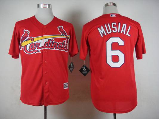 Stan Musial St. Louis Cardinals red jersey