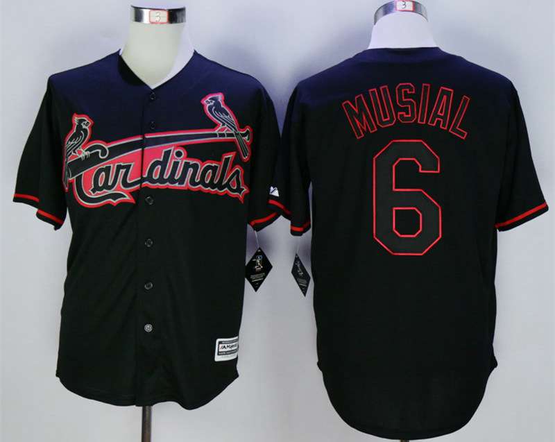 Stan Musial St. Louis Cardinals black jersey