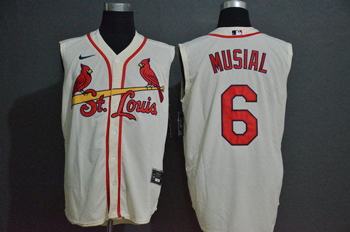 Stan Musial St. Louis Cardinals cream jersey