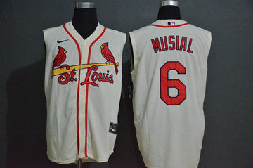 Stan Musial St. Louis Cardinals cream jersey
