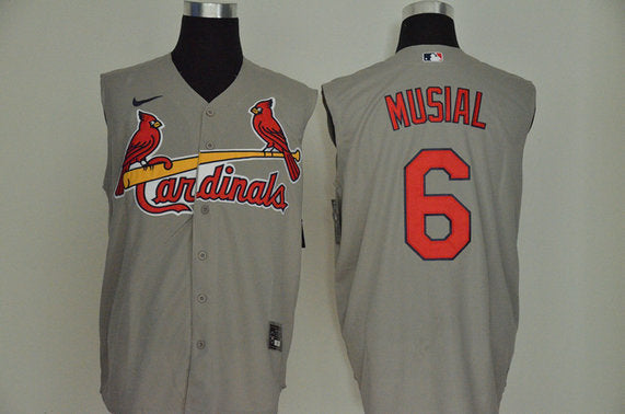Stan Musial St. Louis Cardinals gray jersey