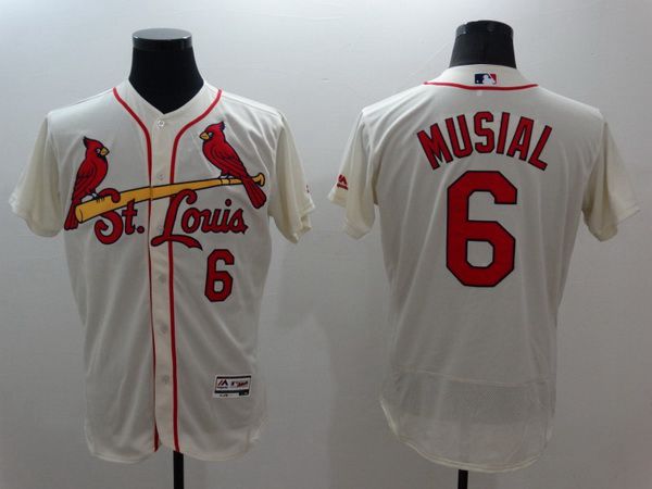 Stan Musial St. Louis Cardinals cream jersey