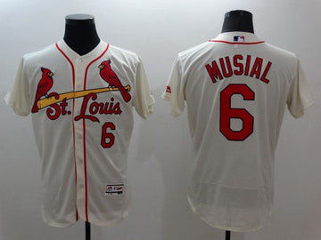 Stan Musial St. Louis Cardinals cream jersey