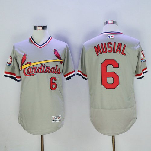 Stan Musial St. Louis Cardinals gray jersey