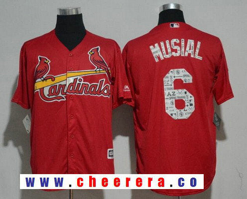 Stan Musial St. Louis Cardinals red jersey