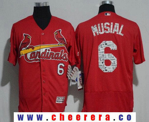 Stan Musial St. Louis Cardinals red jersey
