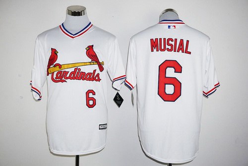 Stan Musial St. Louis Cardinals white jersey