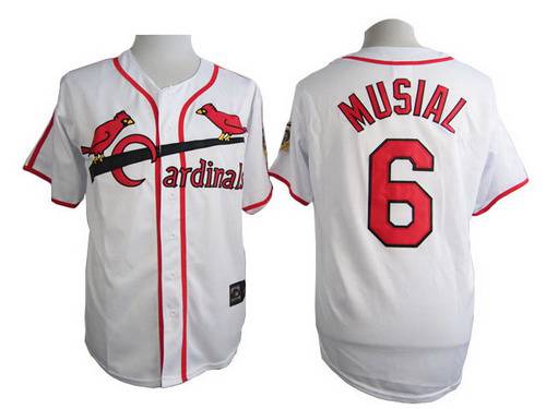 Stan Musial St. Louis Cardinals white Throwback jersey