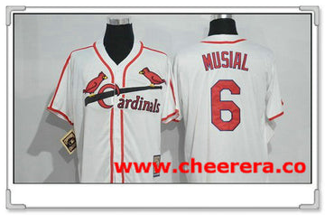 Stan Musial St. Louis Cardinals white Cooperstown jersey