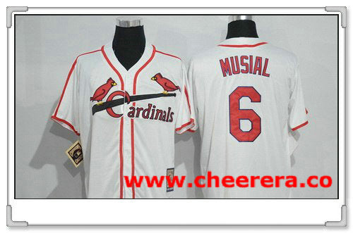 Stan Musial St. Louis Cardinals white Cooperstown jersey