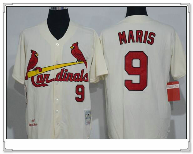 Roger Maris St. Louis Cardinals cream Cooperstown jersey