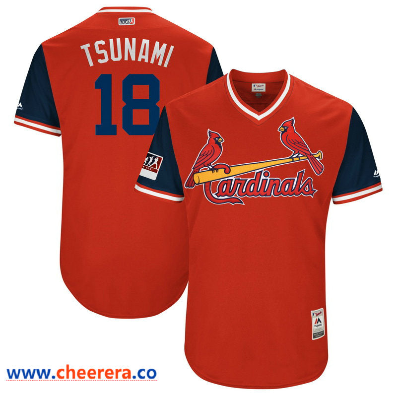 Carlos Martinez Tsunami Majestic St. Louis Cardinals red-navy Authentic jersey