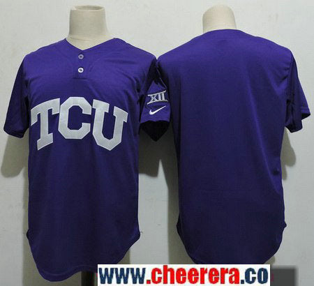 Custom TCU Horned Frogs purple jersey