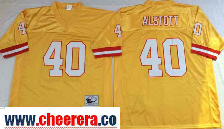 Mike Alstott Tampa Bay Buccaneers gold Throwback jersey