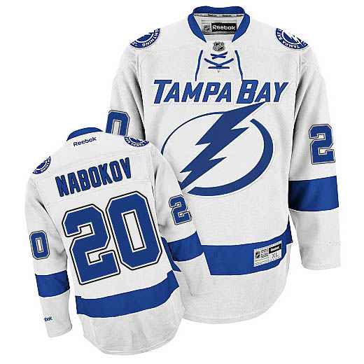 Evgeni Nabokov Tampa Bay Lightning white Away jersey