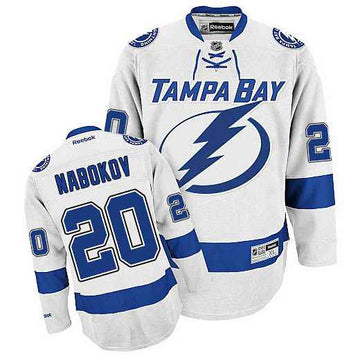Evgeni Nabokov Tampa Bay Lightning white Away jersey