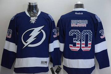 Ben Bishop USA Flag Tampa Bay Lightning blue Fashion jersey