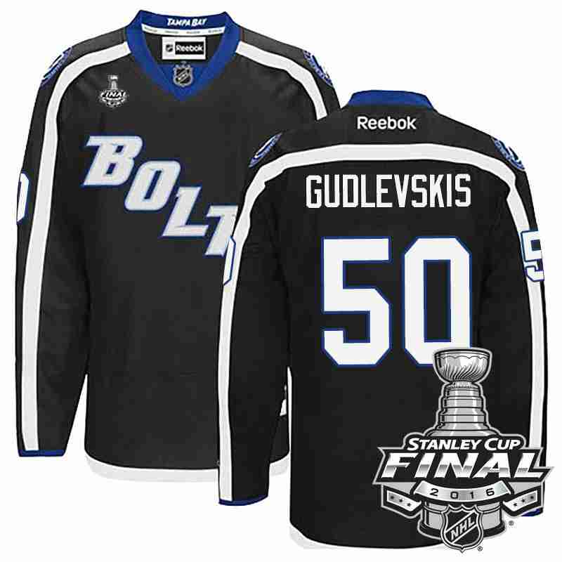 Kristers Gudlevskis Tampa Bay Lightning black Third jersey