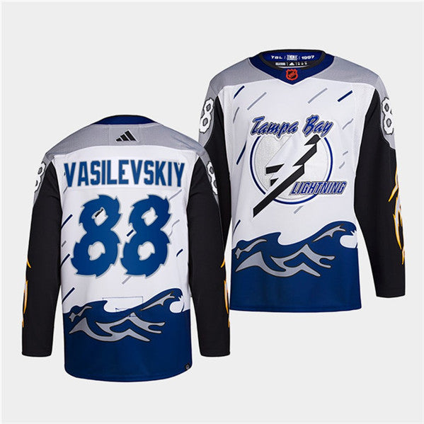 Andrei Vasilevskiy Tampa Bay Lightning white Reverse Retro jersey