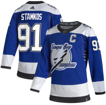 Steven Stamkos Tampa Bay Lightning blue Reverse Retro jersey