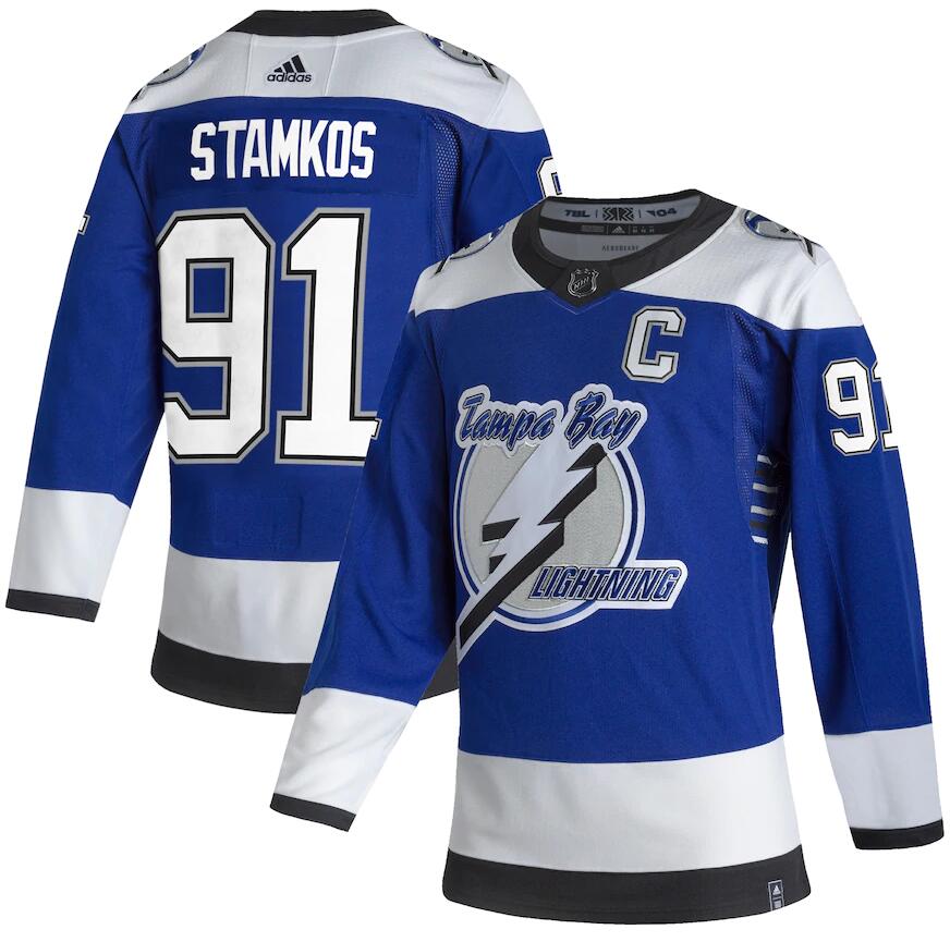 Steven Stamkos Tampa Bay Lightning blue Reverse Retro jersey
