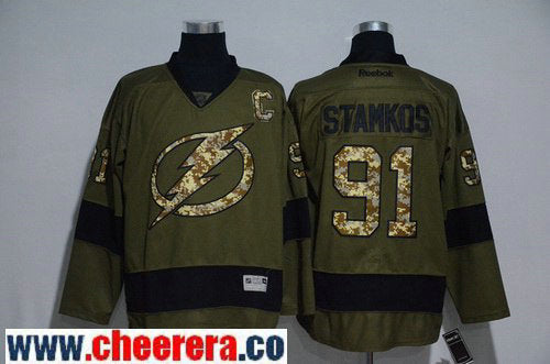 Steven Stamkos Tampa Bay Lightning green Salute To Service jersey