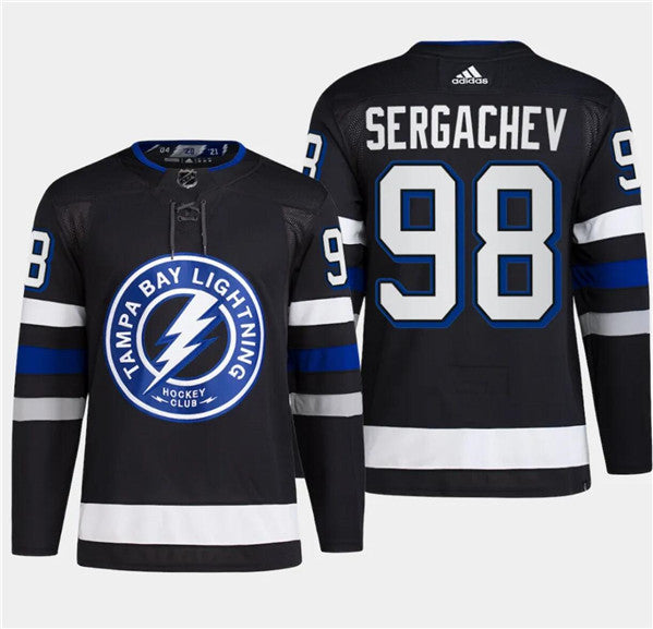 Mikhail Sergachev Tampa Bay Lightning black Stadium Series jersey