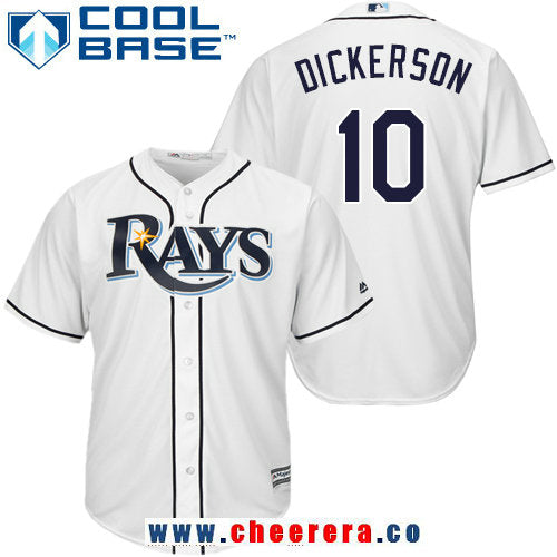 Corey Dickerson Tampa Bay Rays white Home jersey