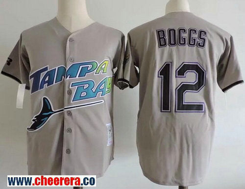Wade Boggs Tampa Bay Rays gray Throwback jersey
