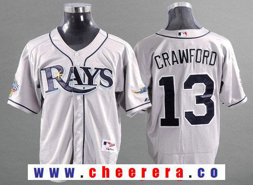 Carl Crawford Tampa Bay Rays gray jersey