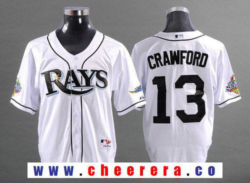 Carl Crawford Tampa Bay Rays white jersey
