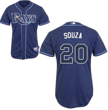 Steven Souza Jr Tampa Bay Rays navy jersey