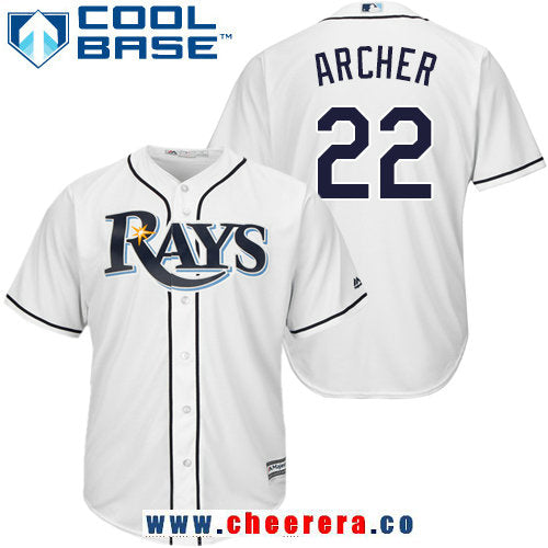 Chris Archer Tampa Bay Rays white Home jersey