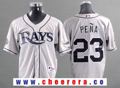 Carlos Pena Tampa Bay Rays gray jersey