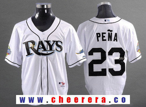 Carlos Pena Tampa Bay Rays white jersey