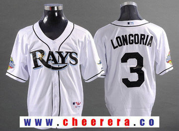 Evan Longoria Tampa Bay Rays white jersey