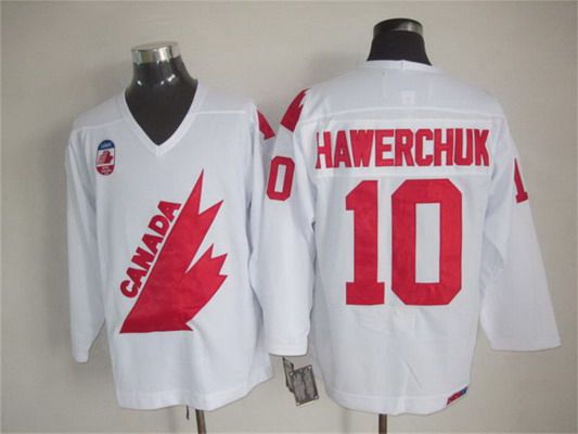 Dale Hawerchuk Team Canada white Throwback jersey