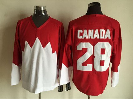 Team Canada red Throwback jersey