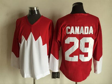 Team Canada red Throwback jersey