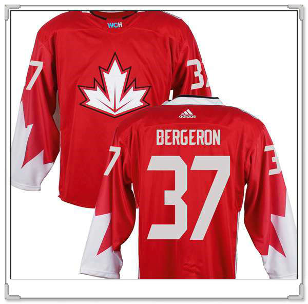 Patrice Bergeron Team Canada red Game jersey