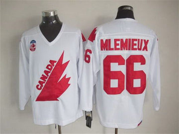 Mario Lemieux Team Canada white Throwback jersey