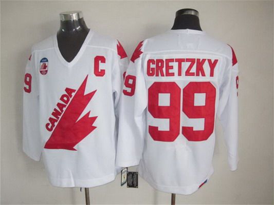 Wayne Gretzky Team Canada white Throwback jersey
