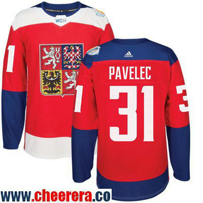 Ondrej Pavelec Team Czech Republic red Game jersey