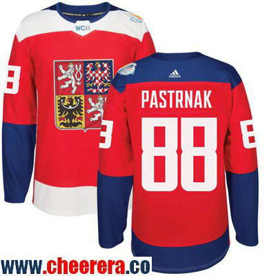David Pastrnak Team Czech Republic red Game jersey