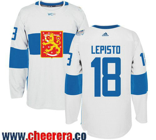 Sami Lepisto Adidas Team Finland white Game jersey