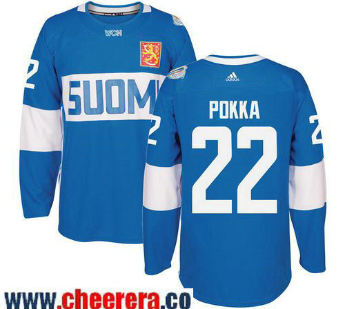 Ville Pokka Adidas Team Finland blue Game jersey