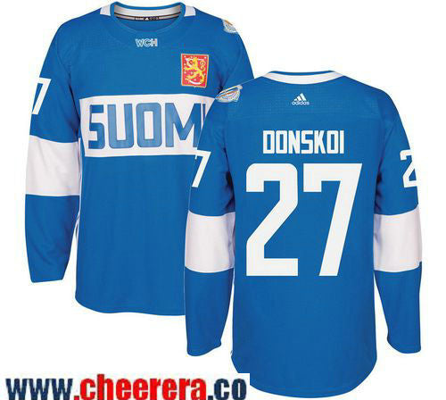 Joonas Donskoi Adidas Team Finland blue Game jersey